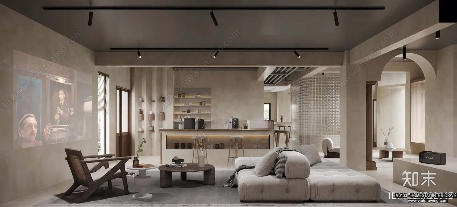 Homestay 3D Interior Scene - 3D Models - 252