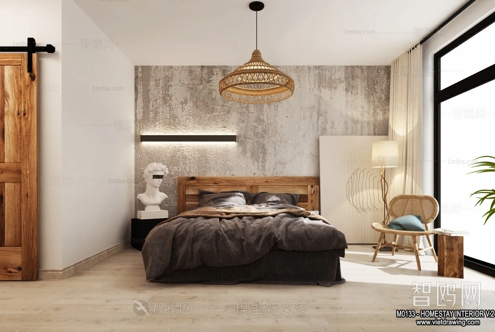 Homestay 3D Interior Scene - 3D Models - 253