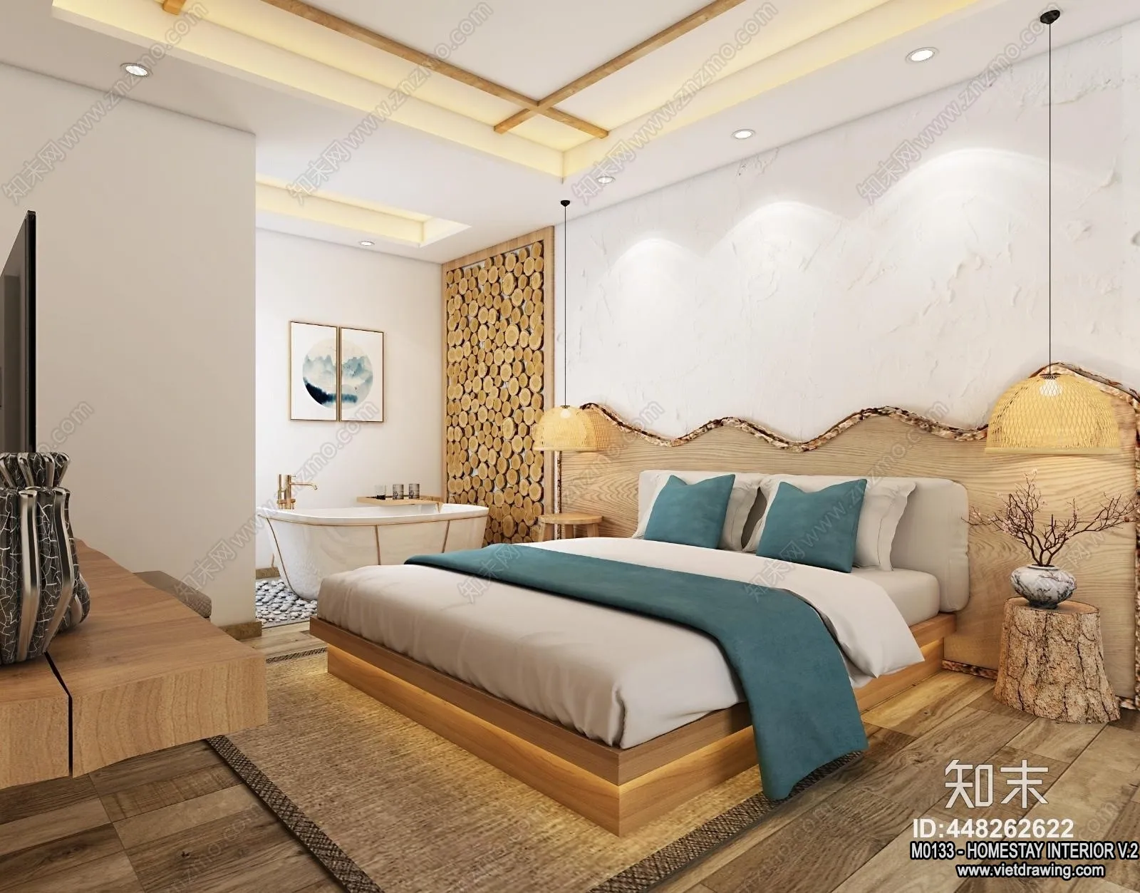 Homestay 3D Interior Scene - 3D Models - 256