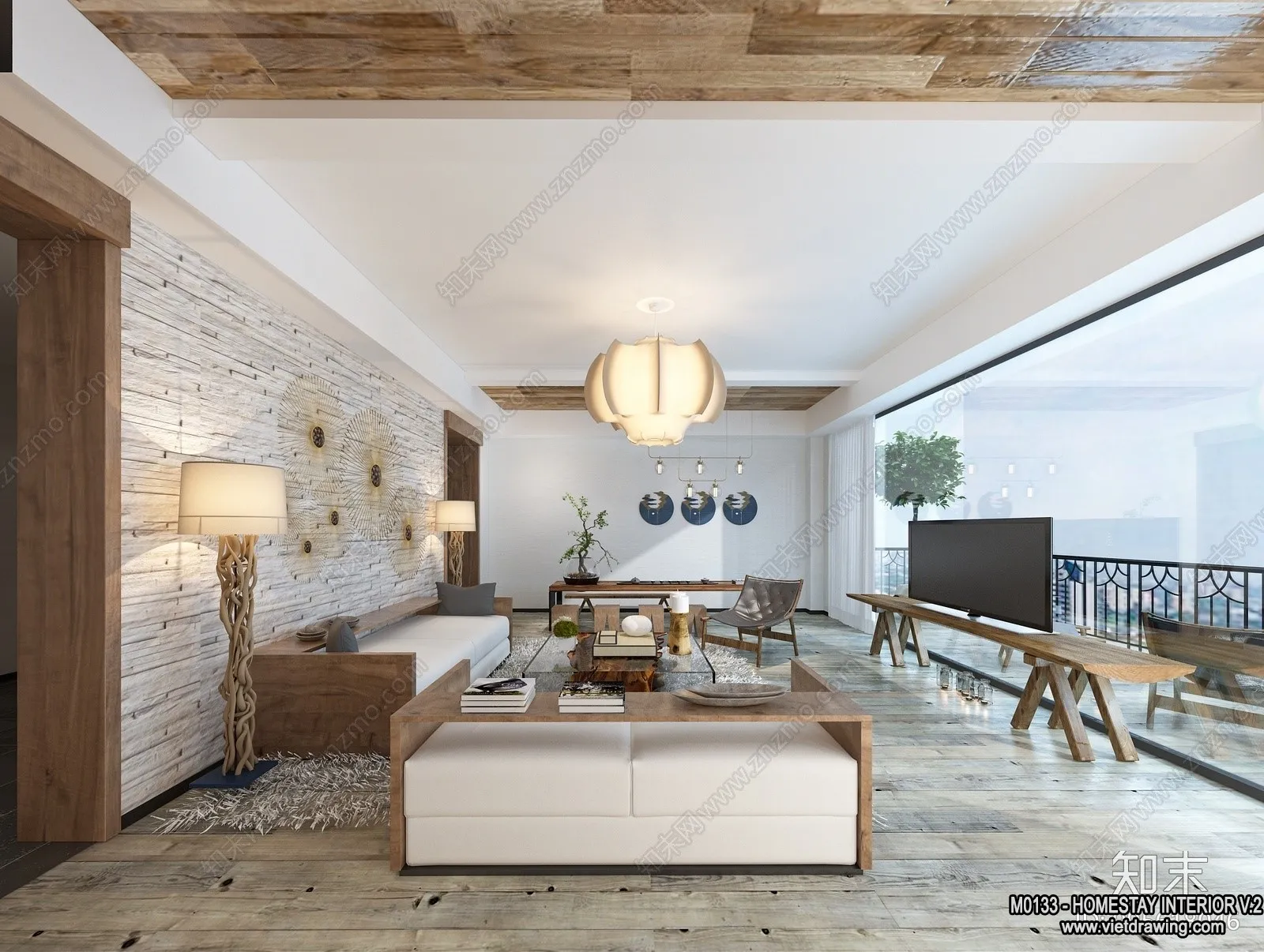 Homestay 3D Interior Scene - 3D Models - 258