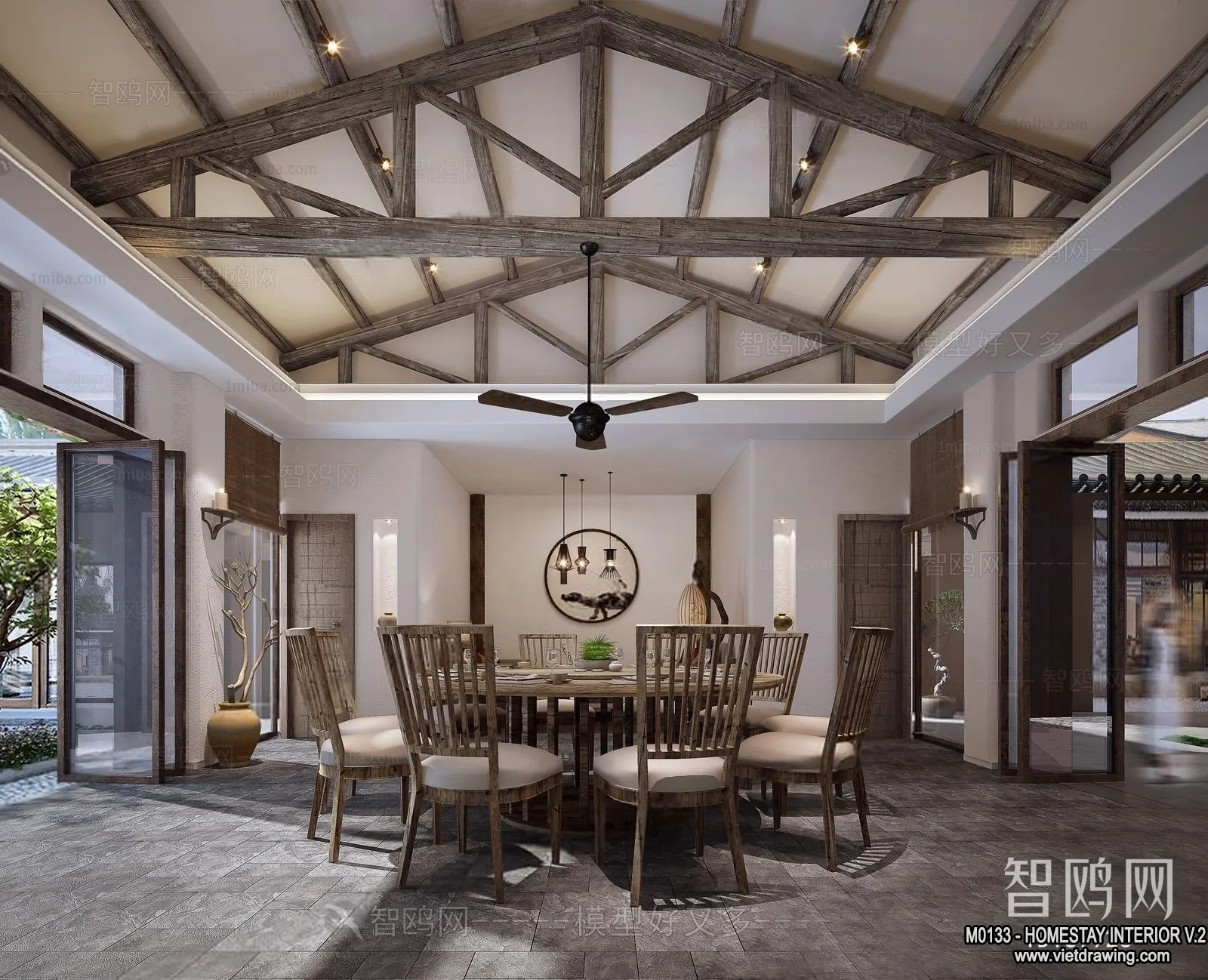 Homestay 3D Interior Scene - 3D Models - 261