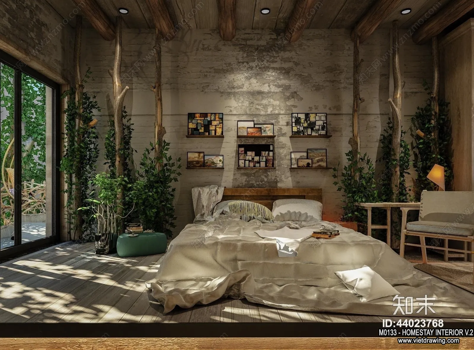 Homestay 3D Interior Scene - 3D Models - 266