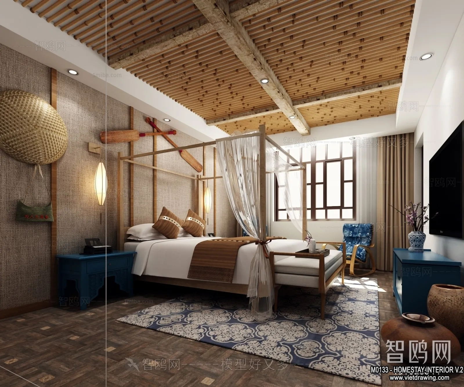 Homestay 3D Interior Scene - 3D Models - 269