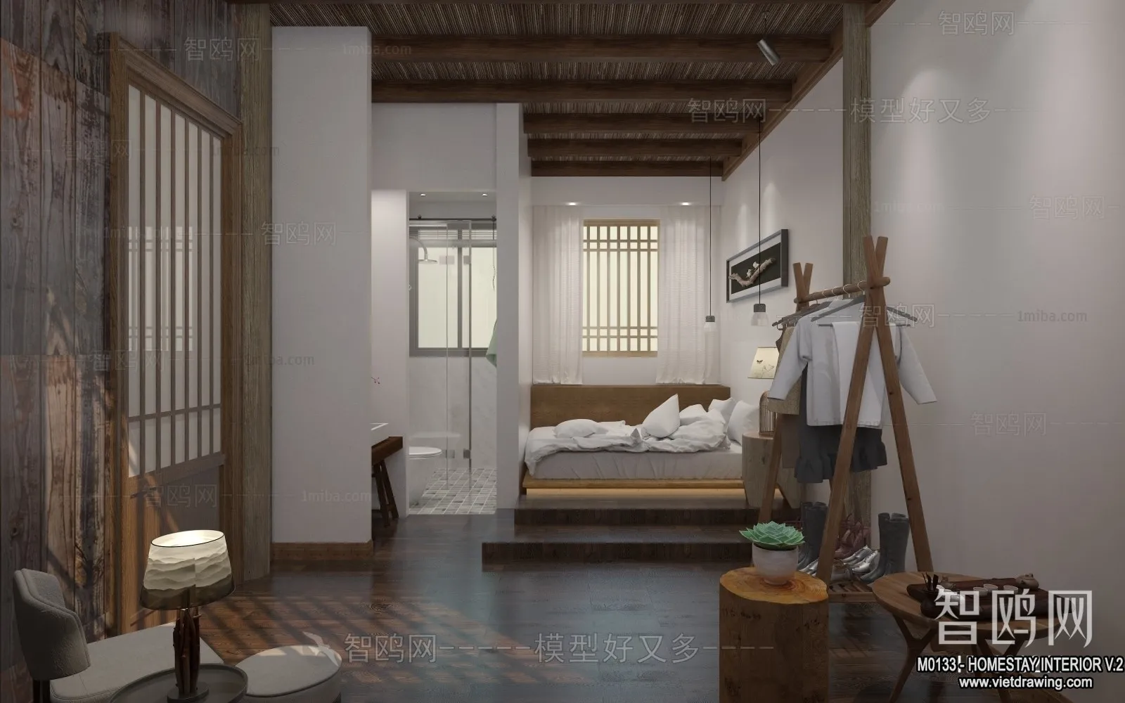 Homestay 3D Interior Scene - 3D Models - 271
