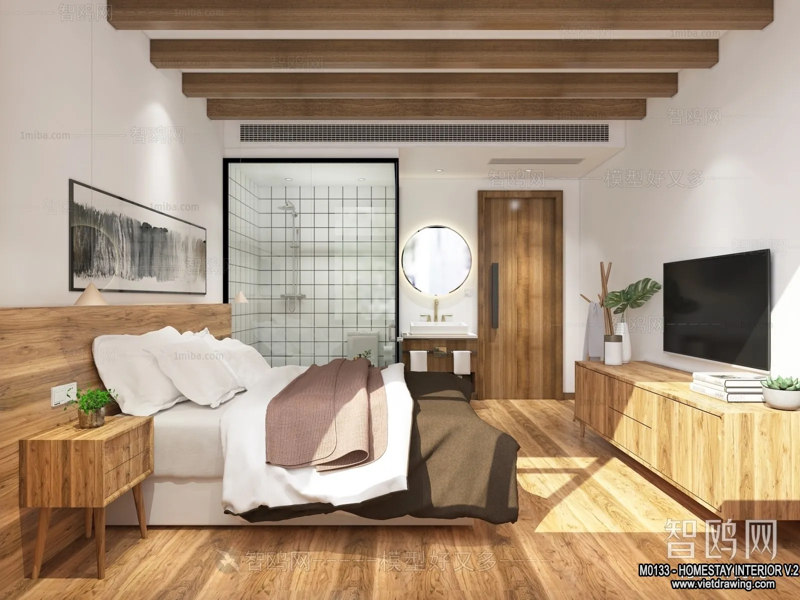 Homestay 3D Interior Scene - 3D Models - 272