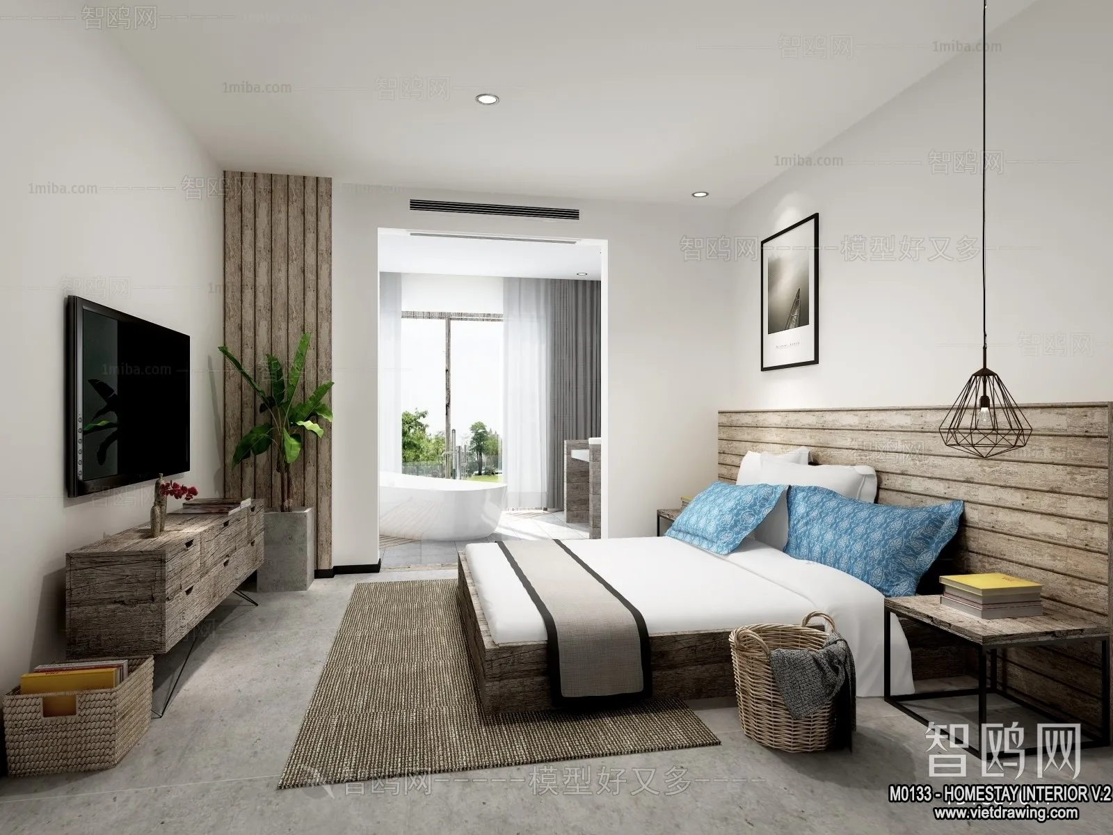 Homestay 3D Interior Scene - 3D Models - 275