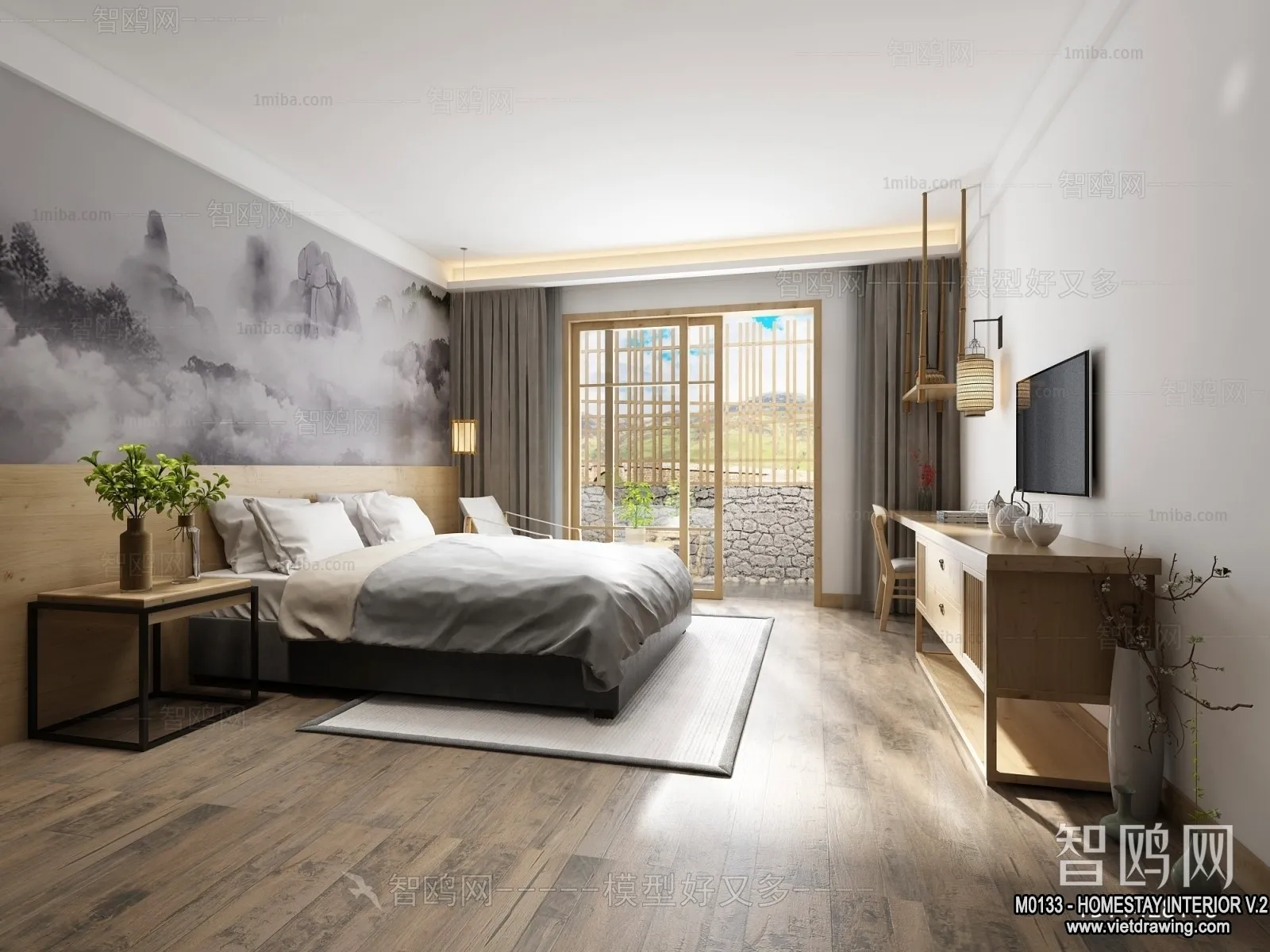 Homestay 3D Interior Scene - 3D Models - 276