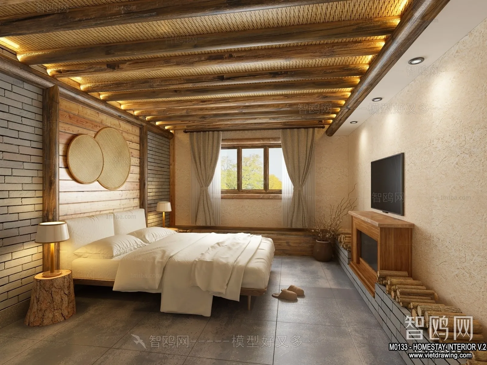 Homestay 3D Interior Scene - 3D Models - 277