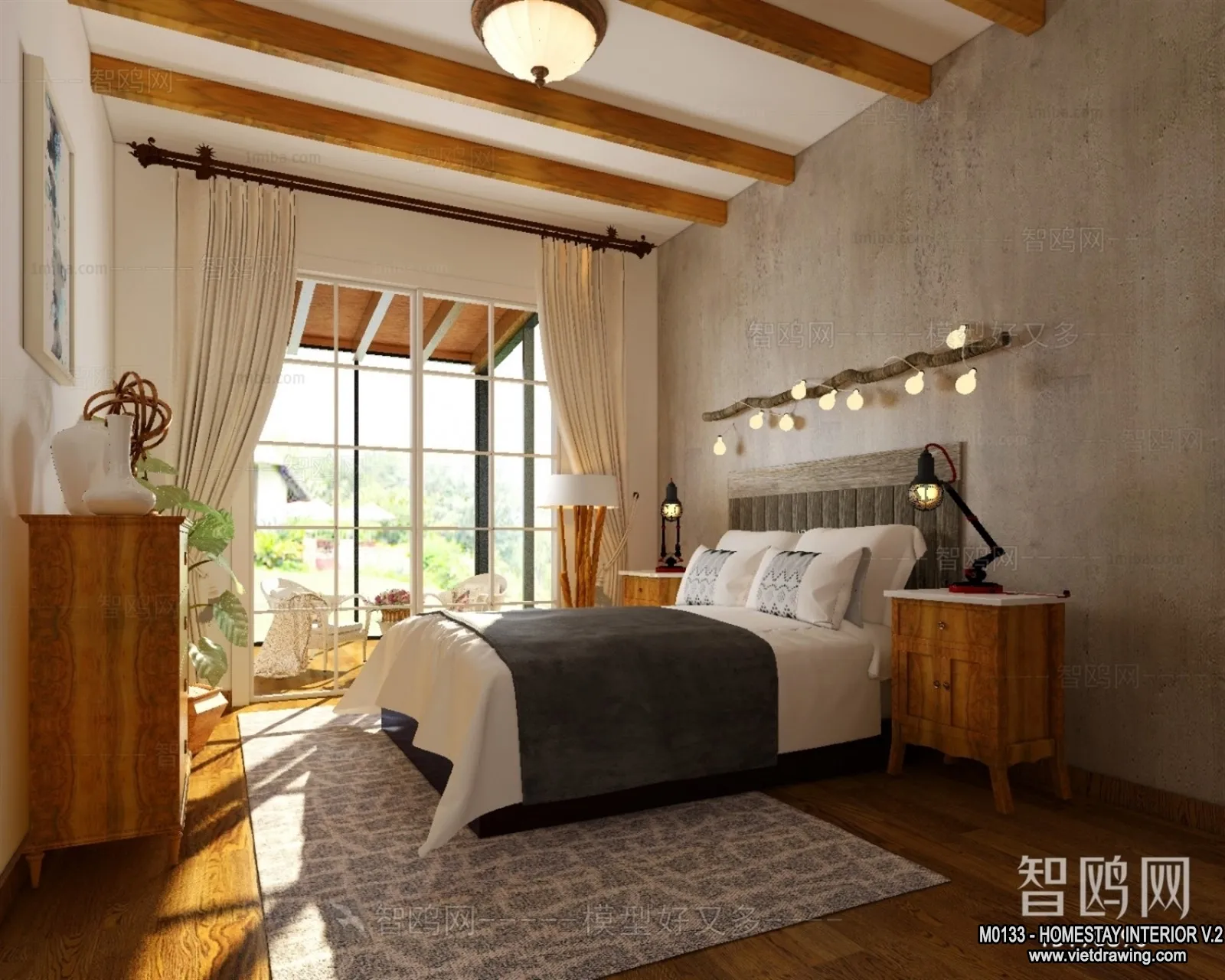 Homestay 3D Interior Scene - 3D Models - 278