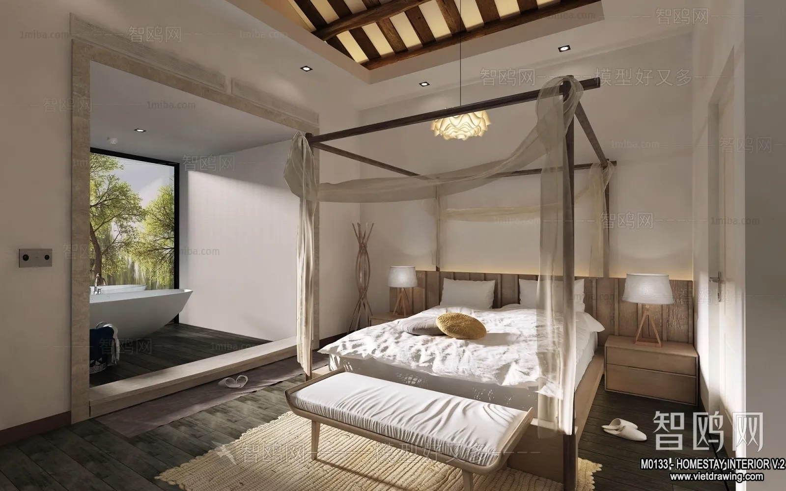 Homestay 3D Interior Scene - 3D Models - 282