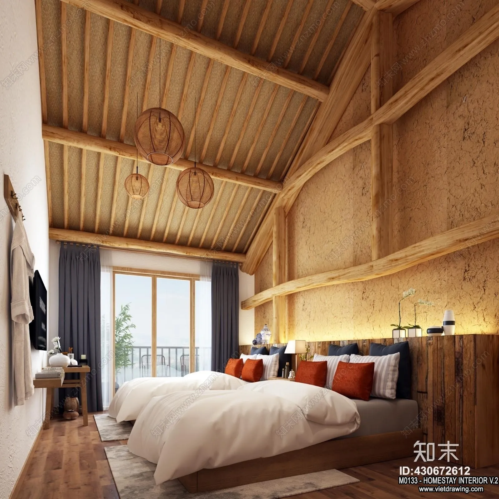 Homestay 3D Interior Scene - 3D Models - 283