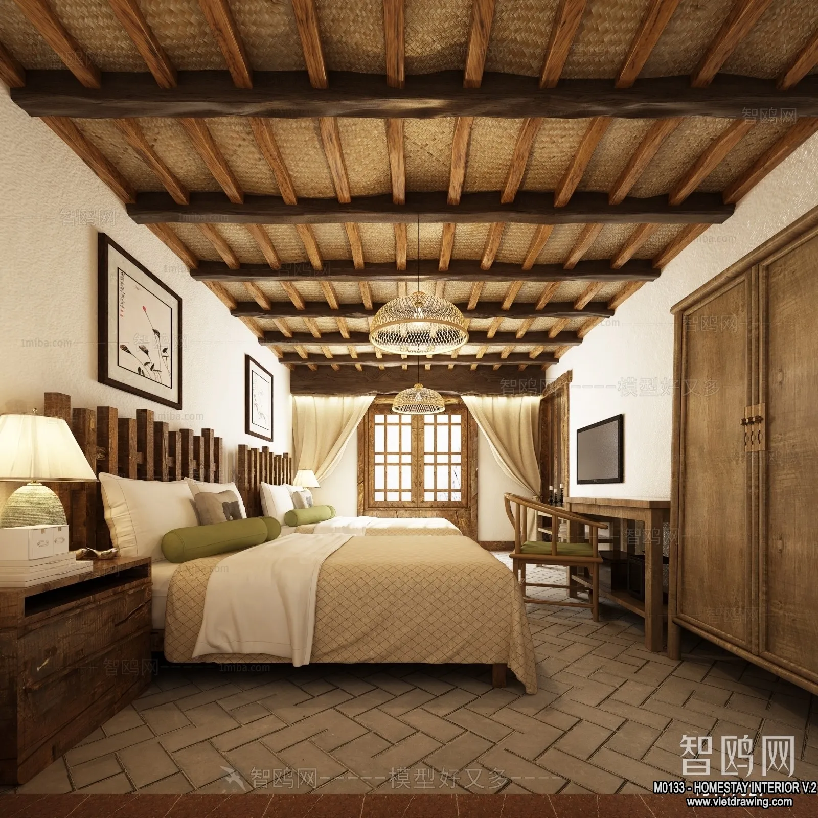 Homestay 3D Interior Scene - 3D Models - 285