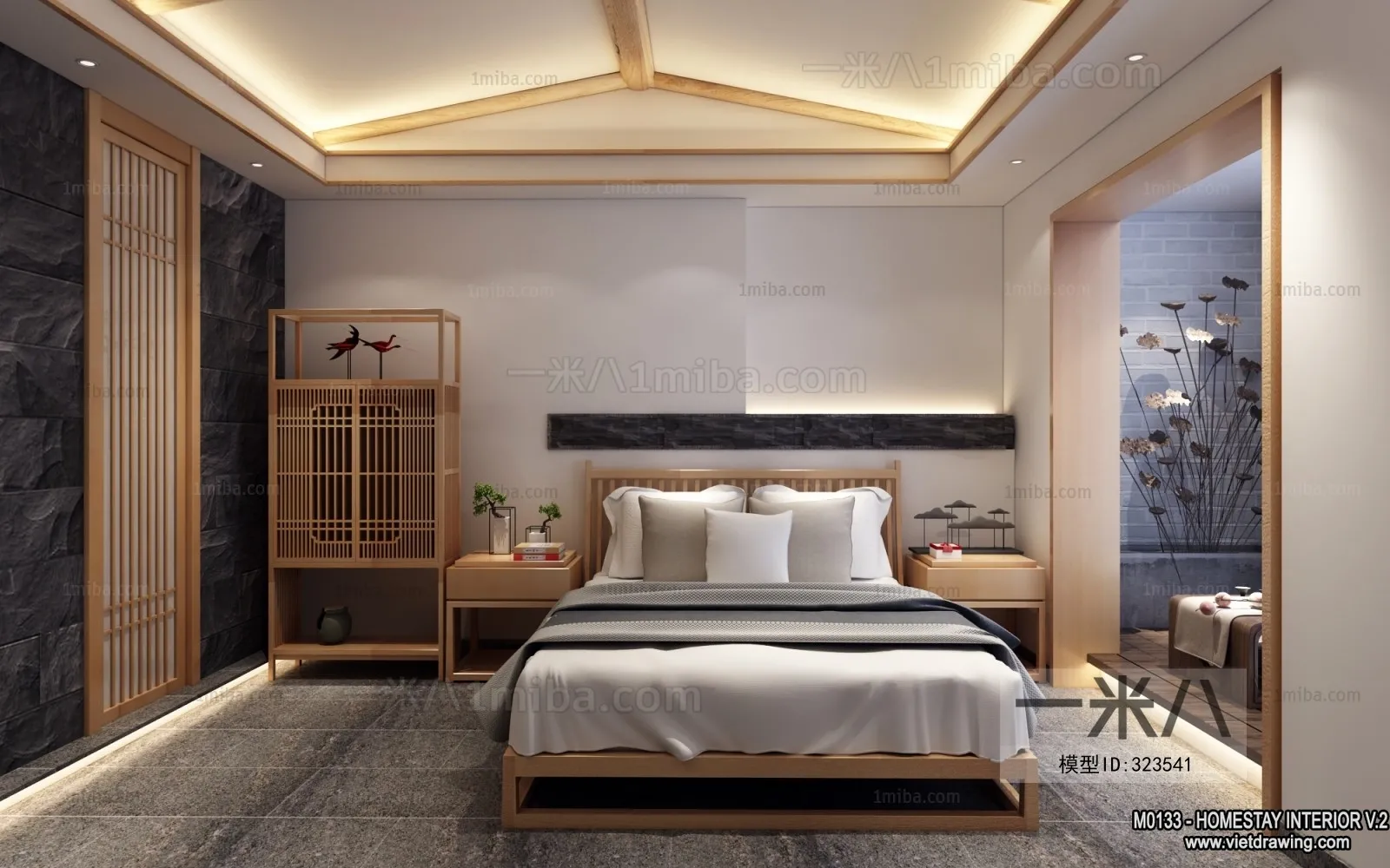 Homestay 3D Interior Scene - 3D Models - 287