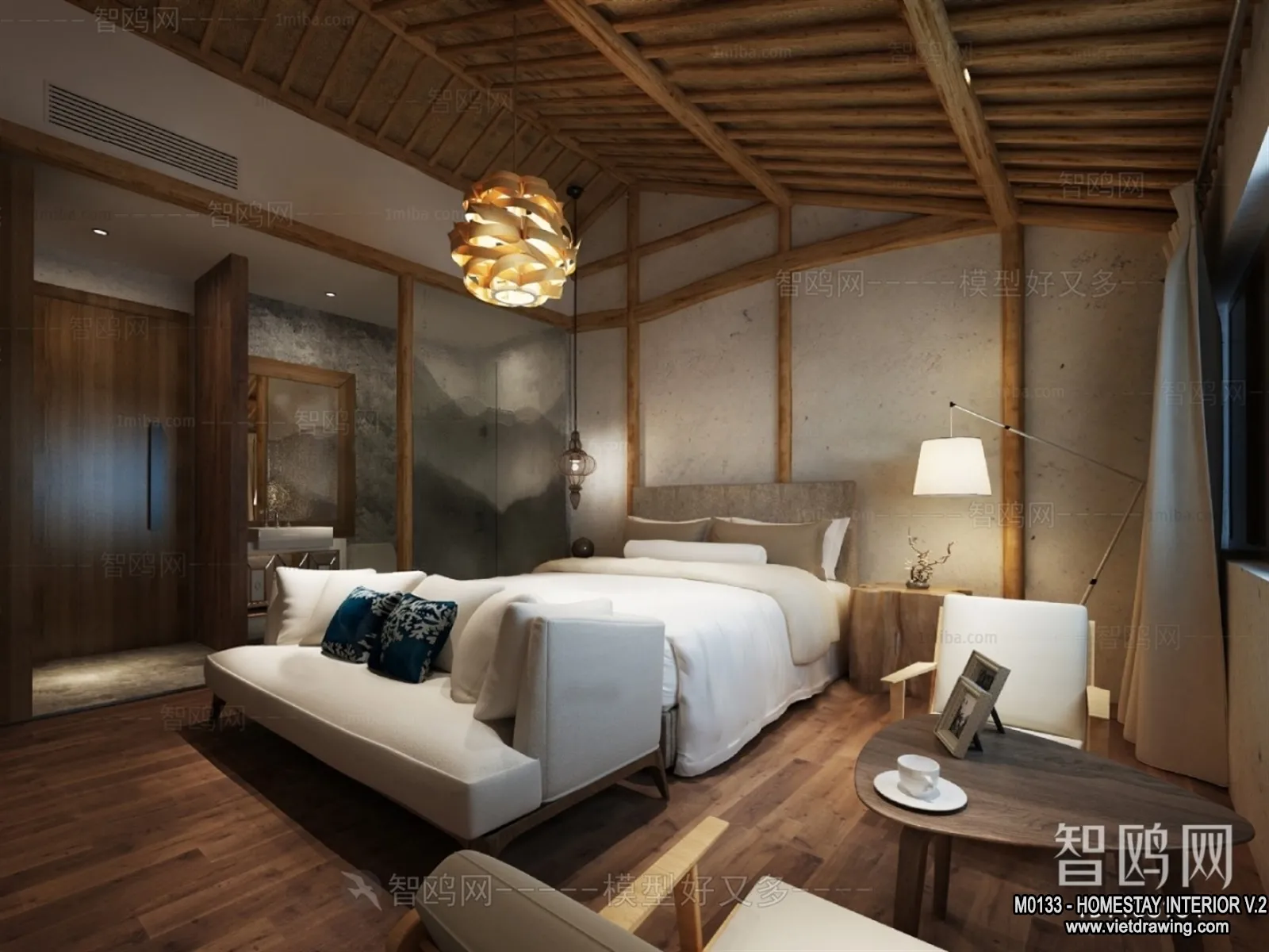 Homestay 3D Interior Scene - 3D Models - 292