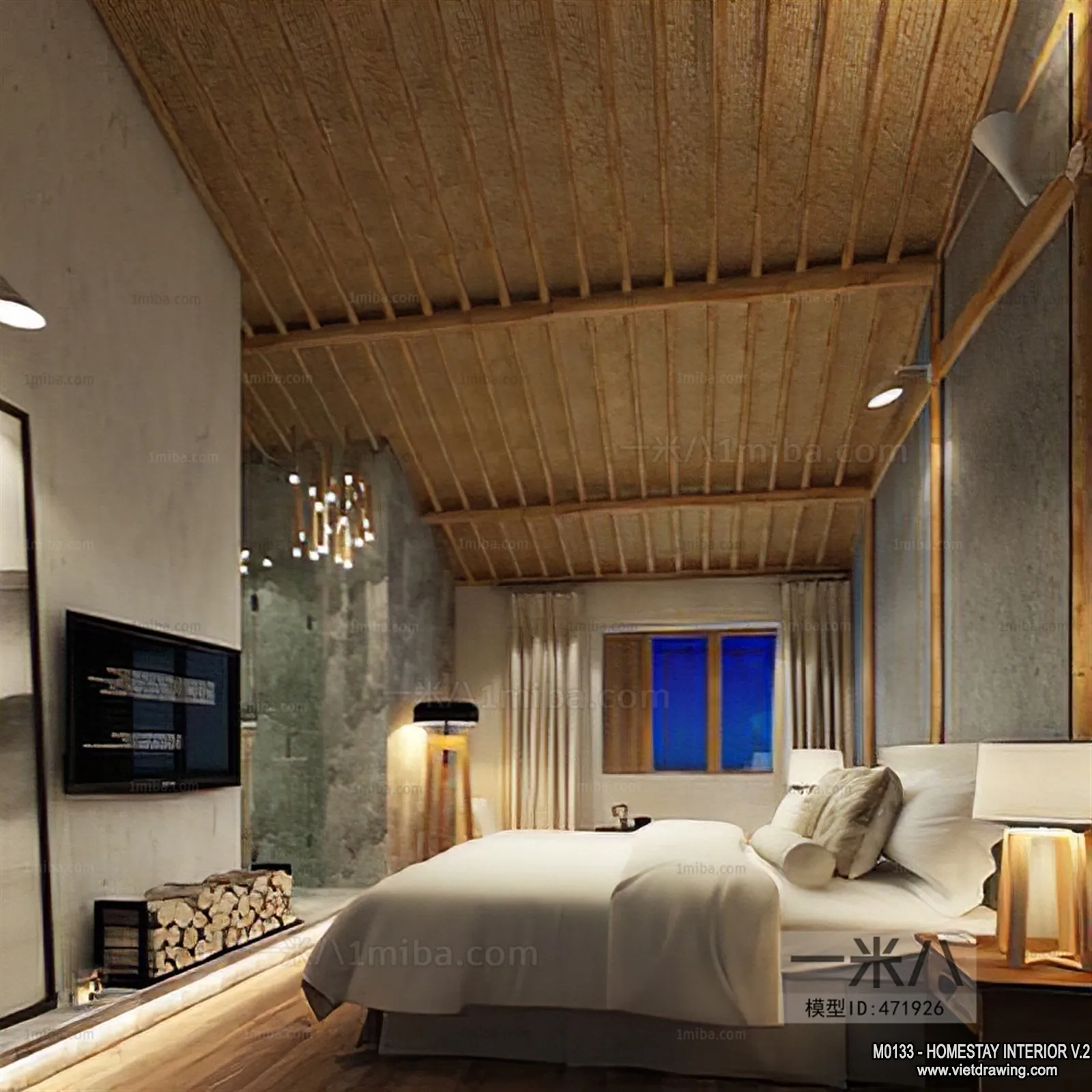 Homestay 3D Interior Scene - 3D Models - 294