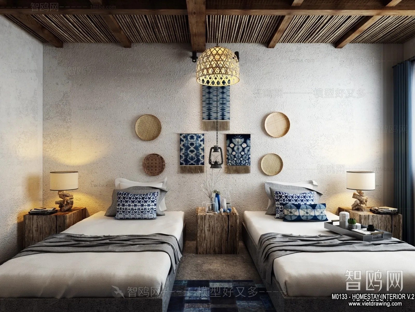 Homestay 3D Interior Scene - 3D Models - 296