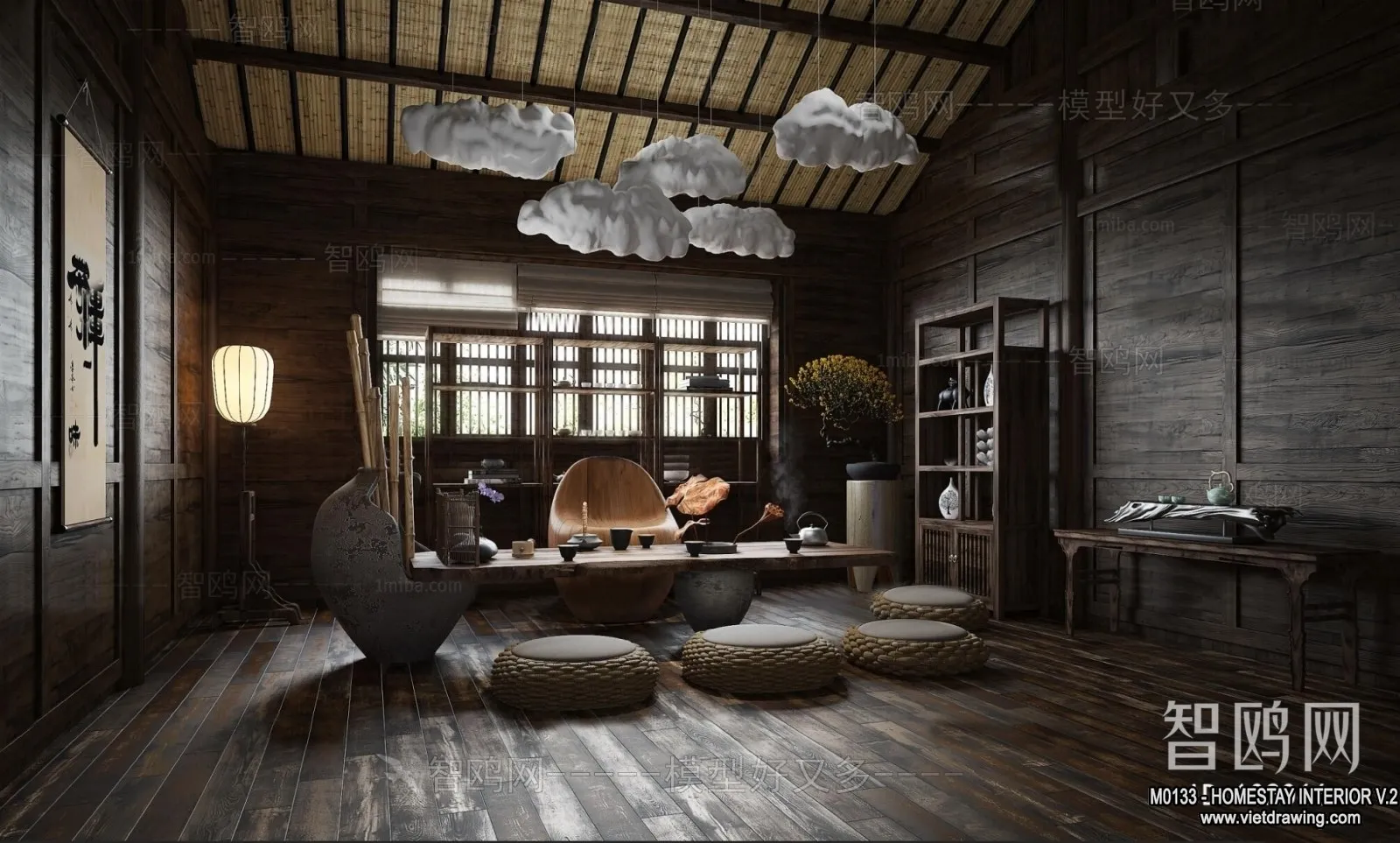 Homestay 3D Interior Scene - 3D Models - 297