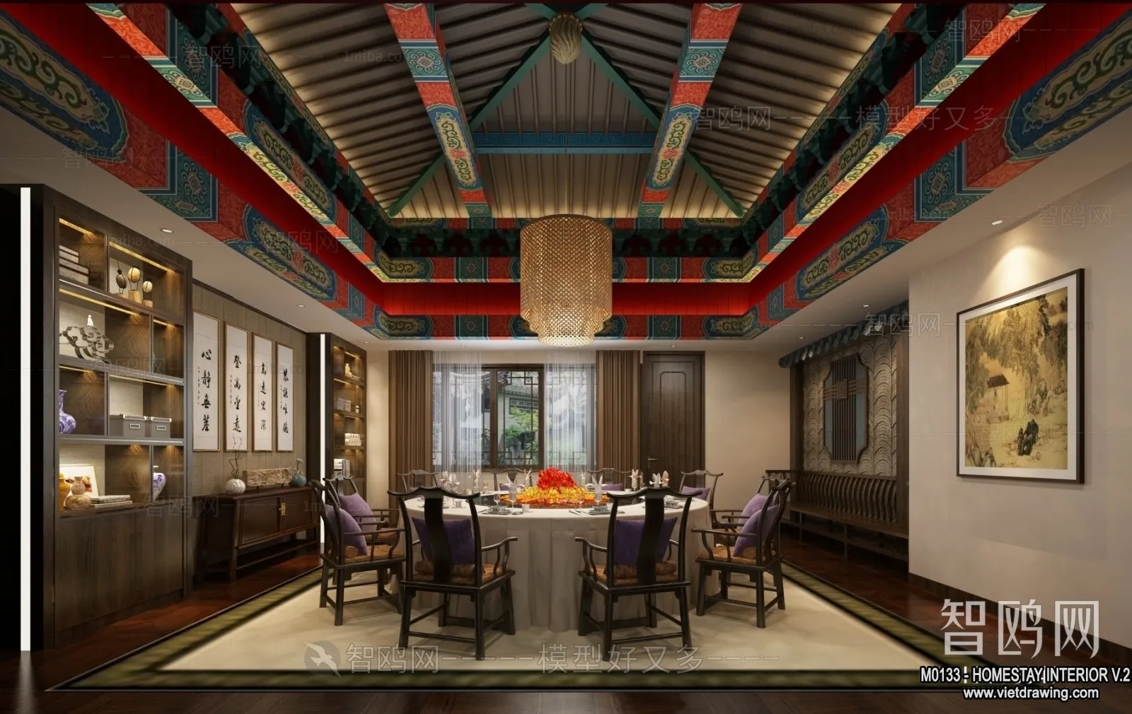 Homestay 3D Interior Scene - 3D Models - 302