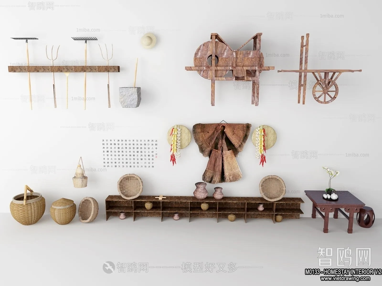 Homestay 3D Interior Scene - 3D Models - 310