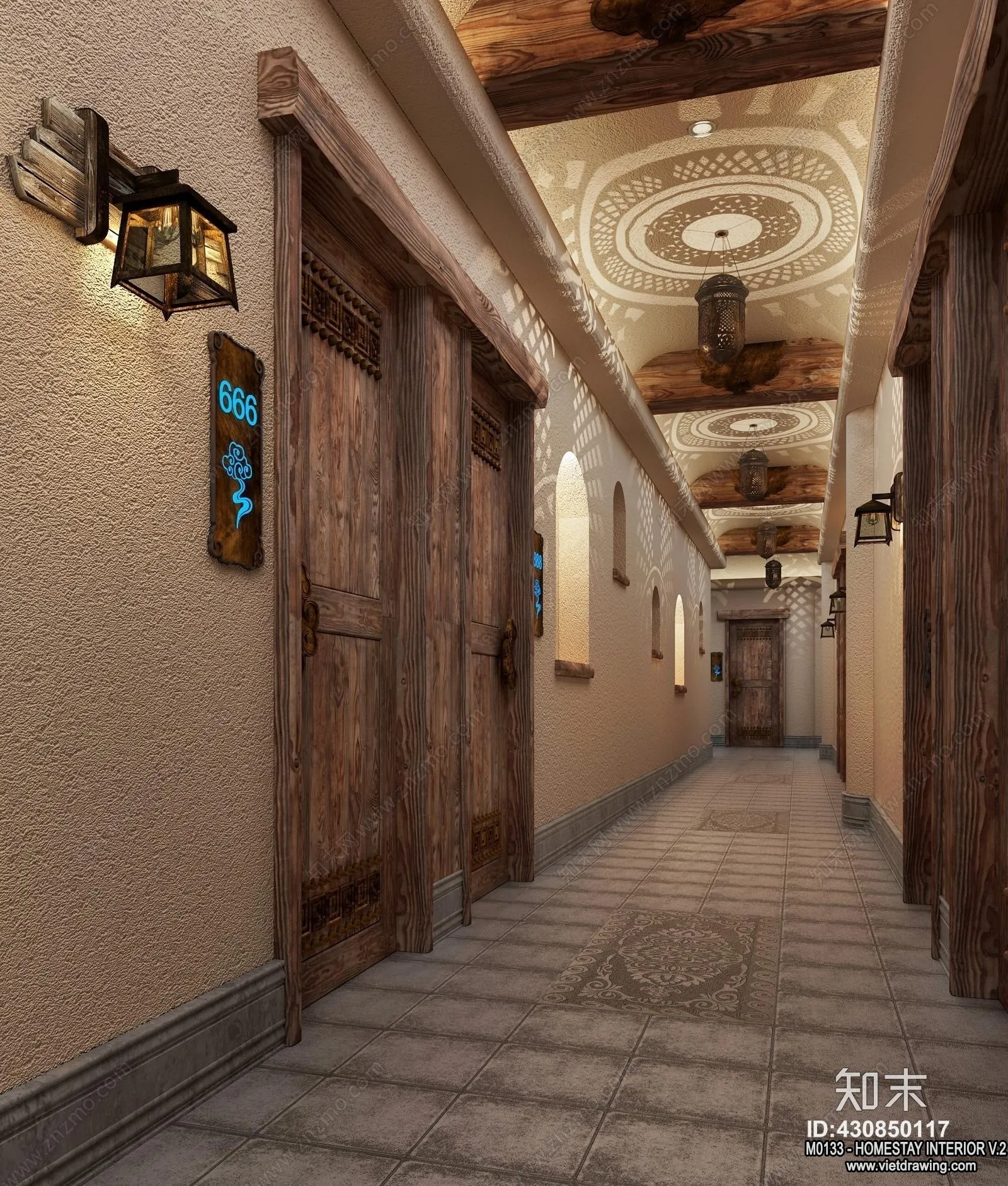 Homestay 3D Interior Scene - 3D Models - 314