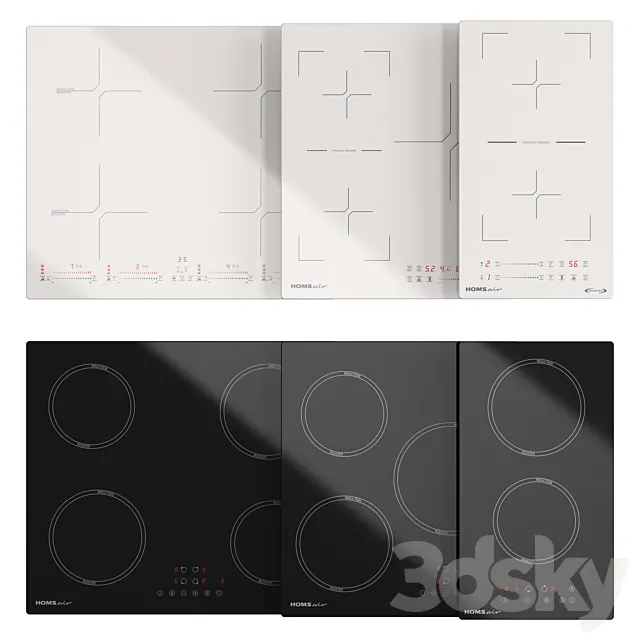 HOMSair induction hob set 3D Model