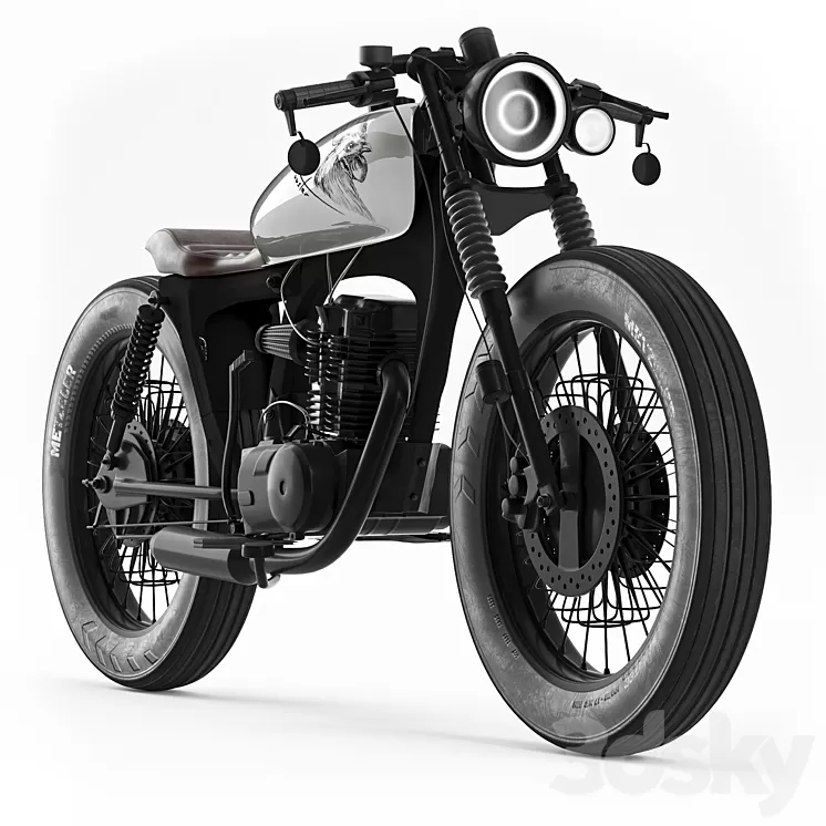 Honda CG125 Motorcycle 3D Model