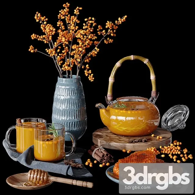 Honeycomb decorative set 3D Model Free