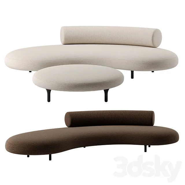 Honore sofa by De Padova 3D Model