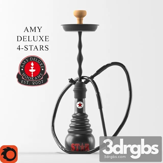 Hookah Amy Deluxe 4 Star 3D Model Free