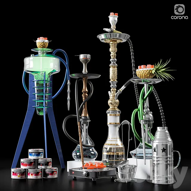 Hookah set 3DModel
