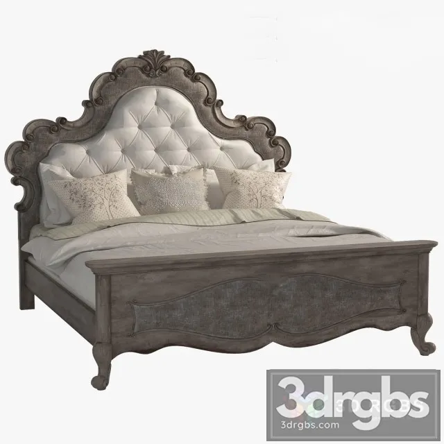 Hooker Auberose Classic Bed 3D Model Free