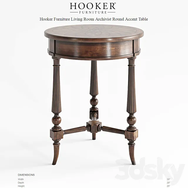 Hooker Furniture Archivist 5447-50006 3D Model