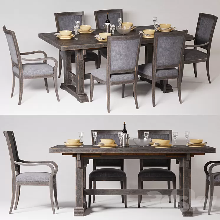 Hooker Furniture Beaumont Dining 3D Model