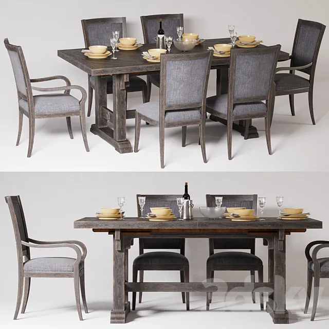 Hooker Furniture Beaumont Dining 3DModel