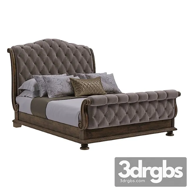 Hooker furniture bedroom rhapsody king tufted bed 2 3D Model Free