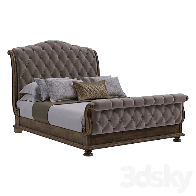 Hooker Furniture Bedroom Rhapsody King Tufted Bed 3DModel