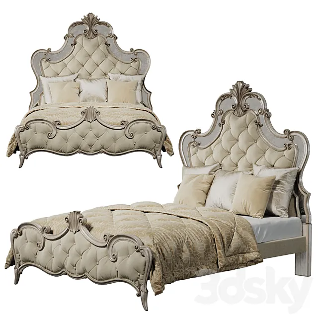 Hooker Furniture Bedroom Sanctuary Queen Upholstered Bed 3DModel