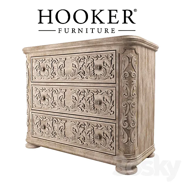 Hooker Furniture Bedroom True Vintage Bachelors Chest 3D Model