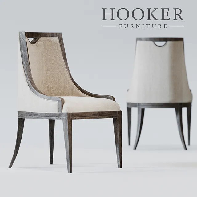 Hooker Furniture Dining Room Sanctuary Upholstered Side Chair 3D Model