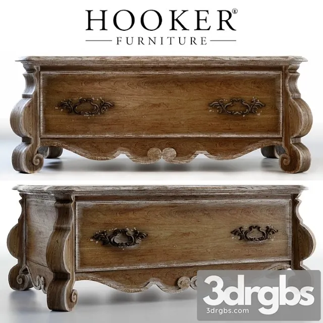 Hooker furniture living room chatelet rectangle cocktail table 2 3D Model Free