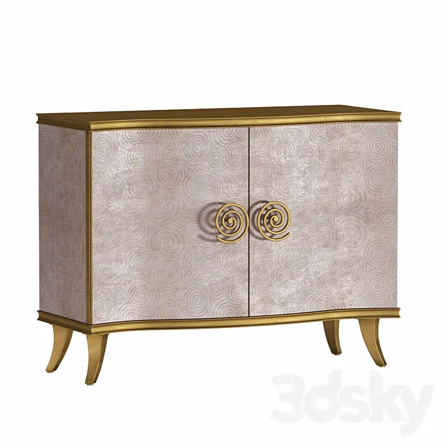 Hooker Furniture Living Room Melange Golden Swirl Chest 3D Model