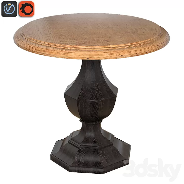 Hooker Furniture Sanctuary Wood Round Accent Table 5402-50001 3D Model