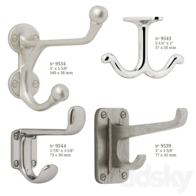 Hooks for clothes Nanz N ° 9539 43 44 54 3D Model