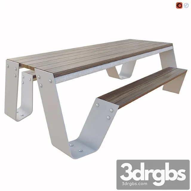 Hopper picnic table by extremis 3D Model Download