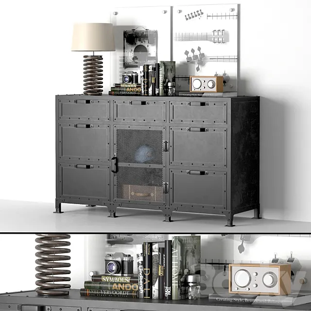 HOPPER WIDE DRESSER 3DModel