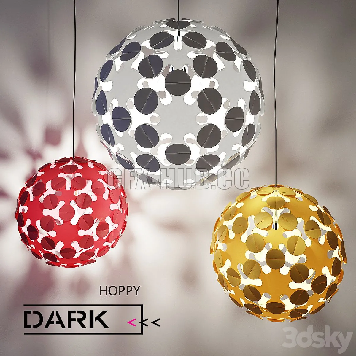 Hoppy Pendant light 3D Model