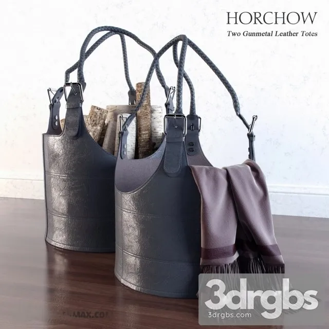 Horchow Gunmetal Leather 3D Model Free
