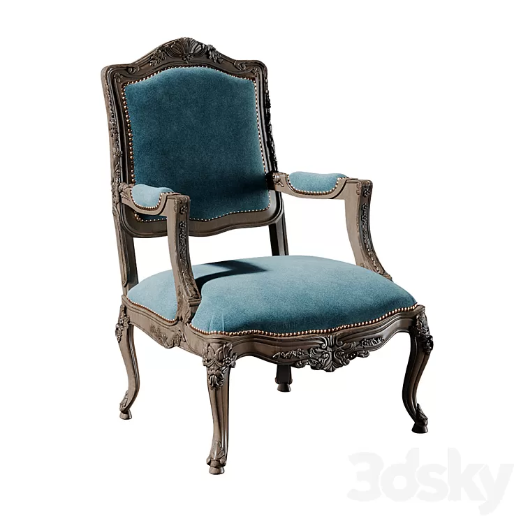 Horchow Massoud Eduardo Bergere Chair 3D Model
