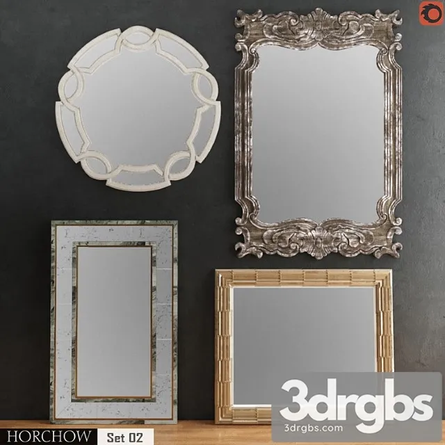 Horchow mirrors set 02 3D Model Free