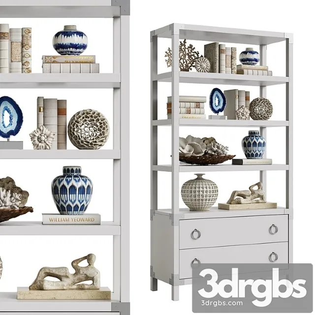 Horchow reyes ettagere 2 3D Model Free